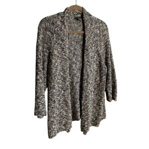 Eileen Fisher Black and Brown Knit Cardigan
